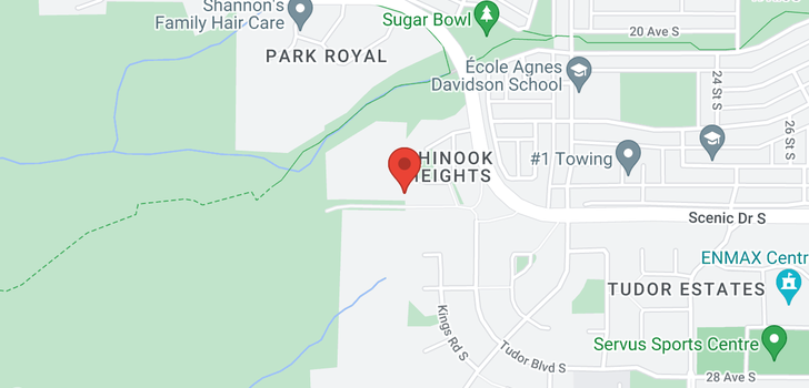 map of 90 Chinook Heights S